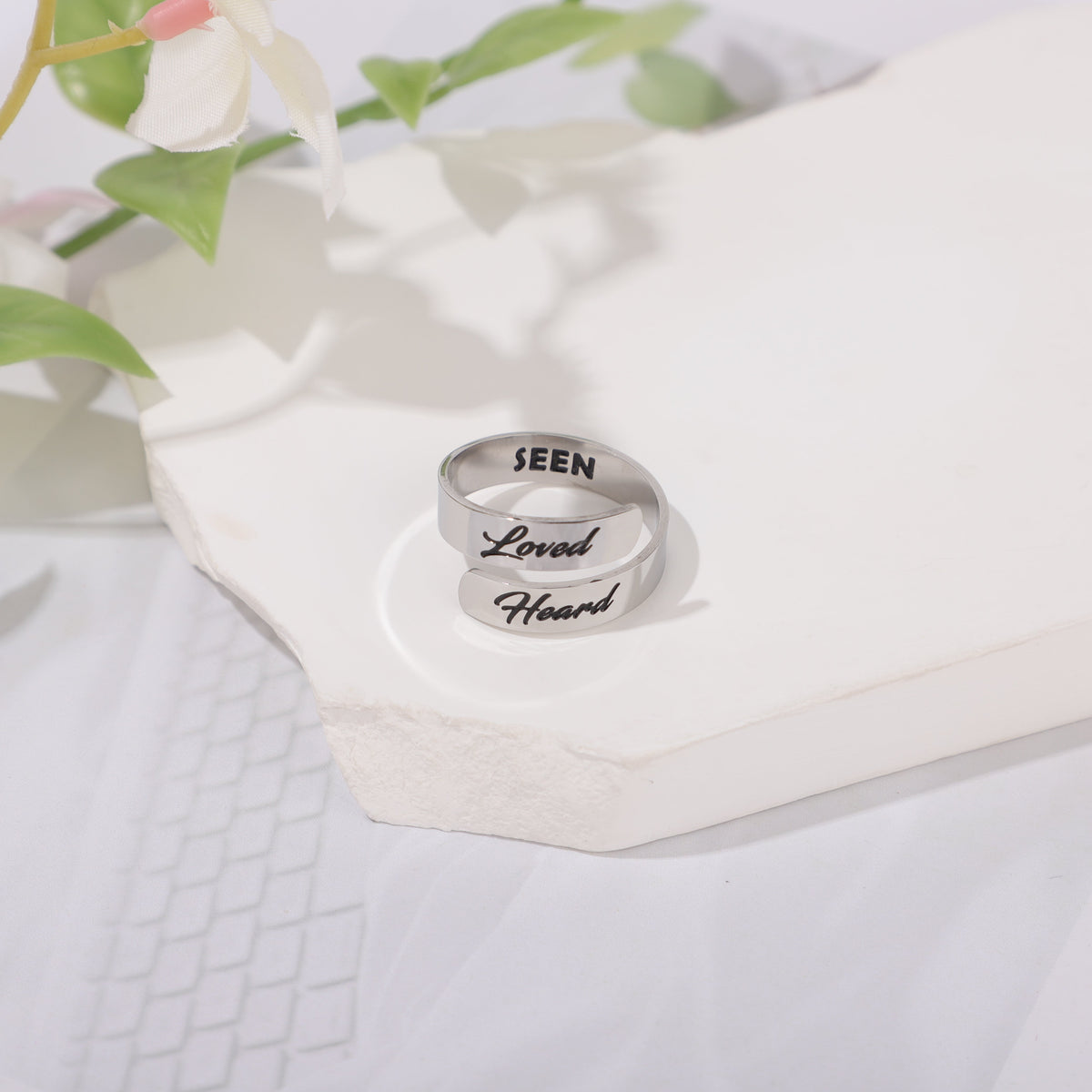 Loved Seen Heard Ring