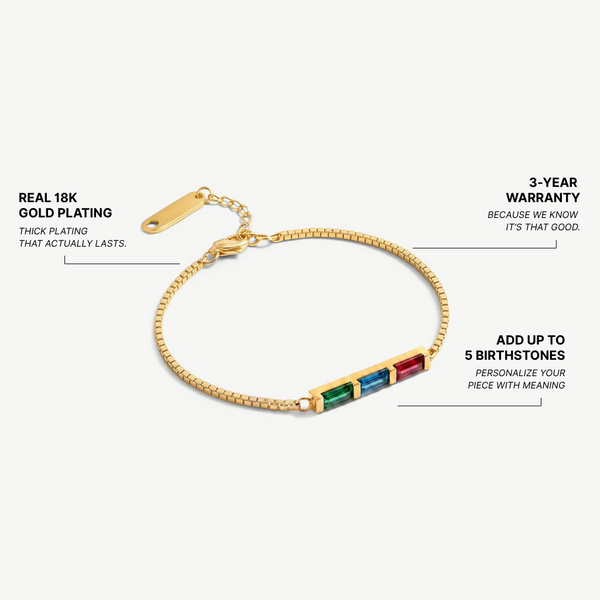 Birthstone Bar Bracelet