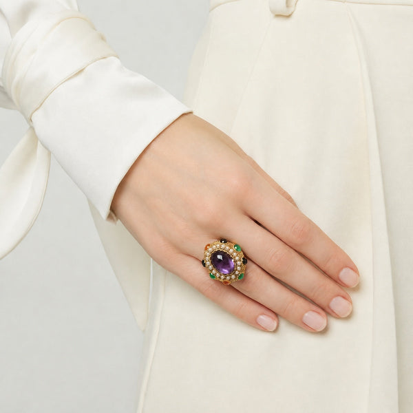 Baroque Pearls Cluster Decorative Ring