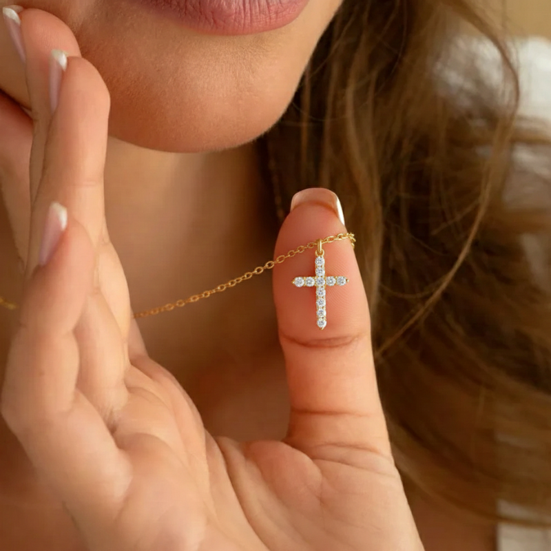 Crystal Cross Necklace