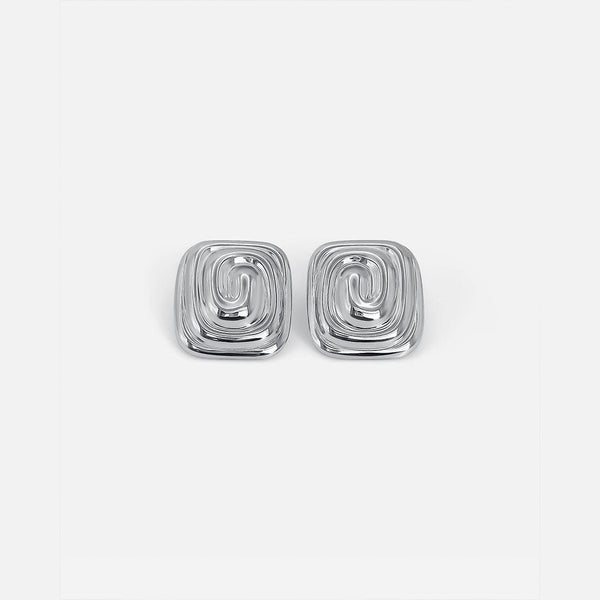 Aurelia Spiral Silver Earrings