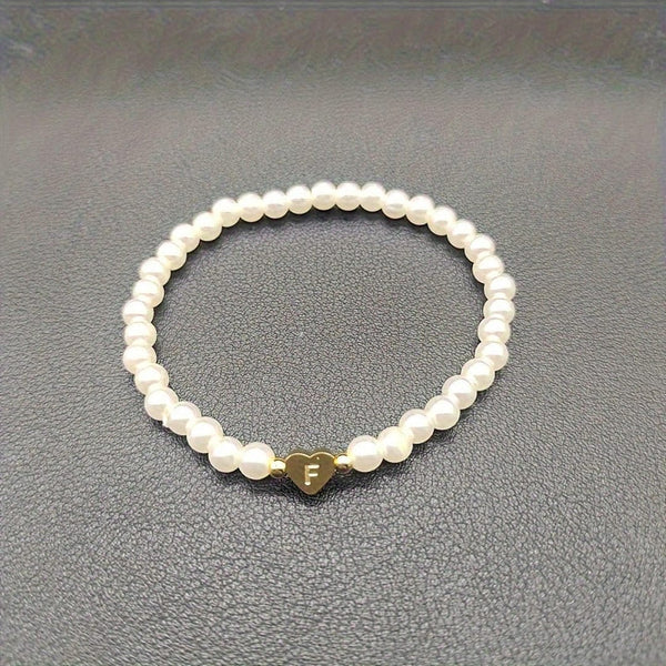 A-Z Pearl Beaded Bracelet