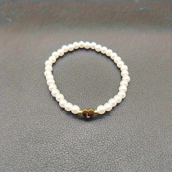 A-Z Pearl Beaded Bracelet
