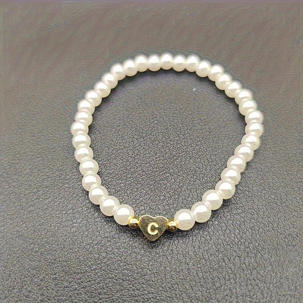 A-Z Pearl Beaded Bracelet