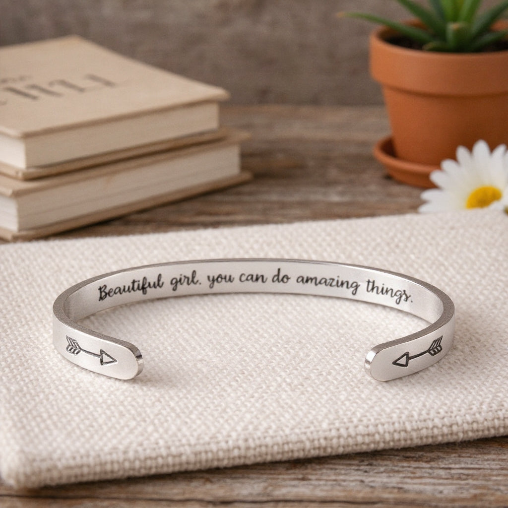Beautiful Girl You Can Do Amazing Things Cuff