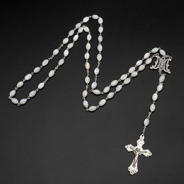 Blessed Virgin Mary Catholic Mother-of-Pearl Rosary
