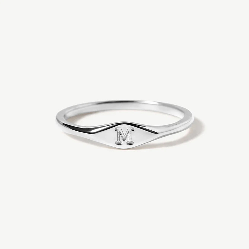 Dainty Initial Ring