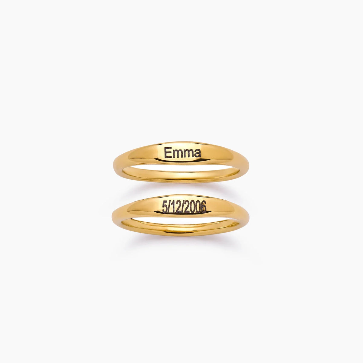 Engraved Name Band Ring