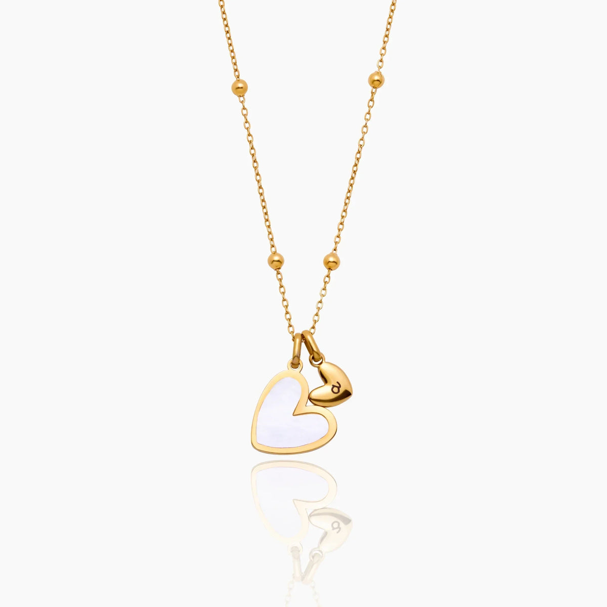 Initial Heart Duo Necklace