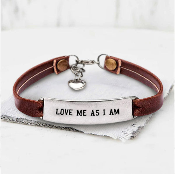 Love Me As I Am Leather Bracelet