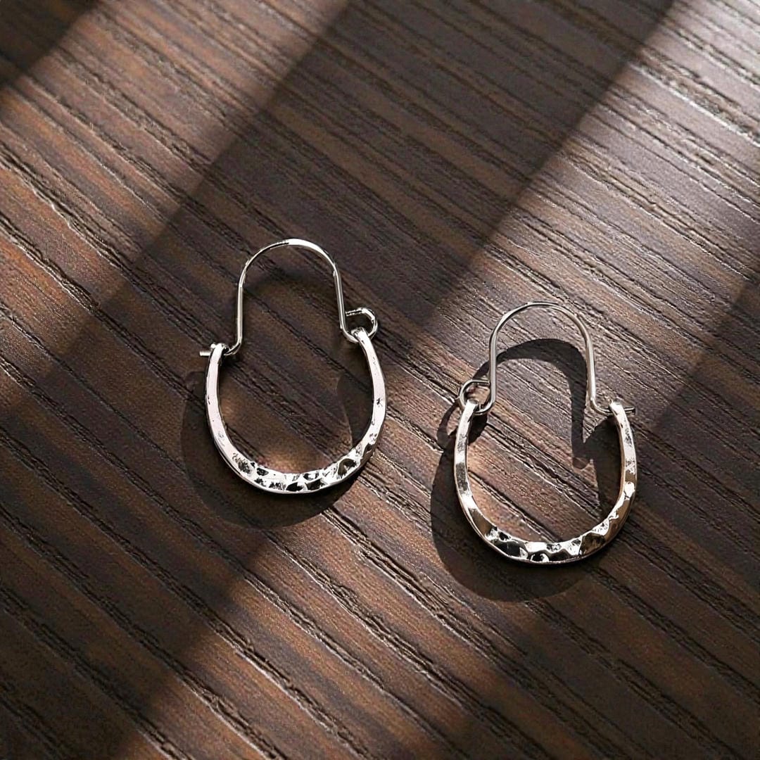 Lunar Halo Hoop Earrings