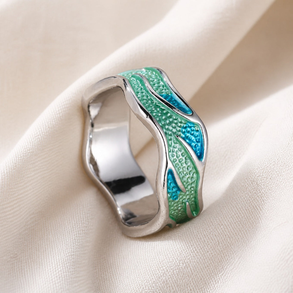 Ocean Wave Gold Ring