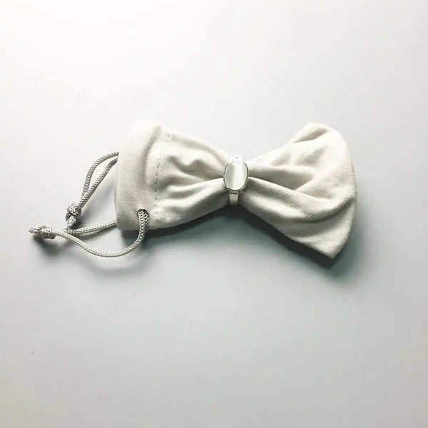 Adjustable Silver White Cabochon Statement Ring