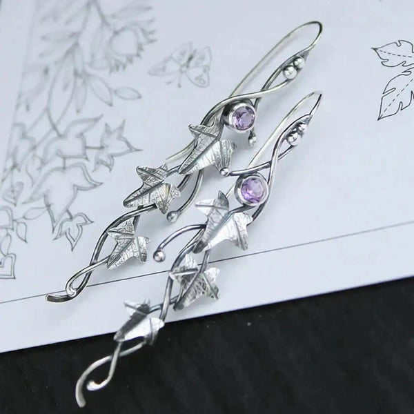 Antique Leaf Elf Earrings