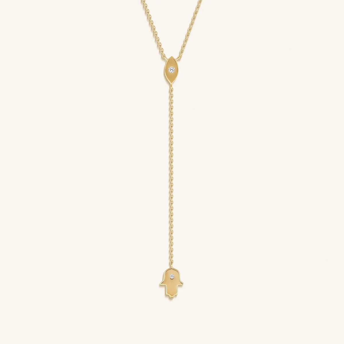 Gracious Guardian Gold Evil Eye & Hamsa Necklace