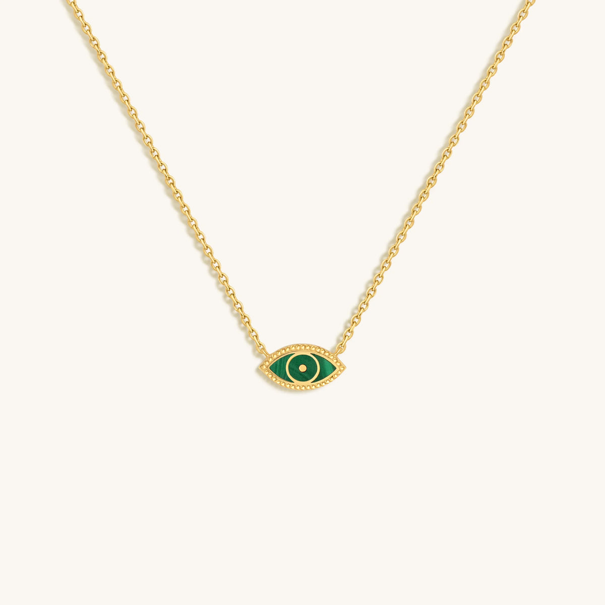 Future Visions Evil Eye Malachite Gold Necklace