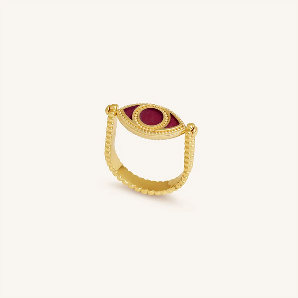 Balance Within Evil Eye Ring