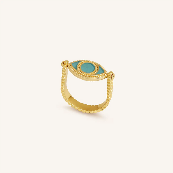Balance Within Evil Eye Ring