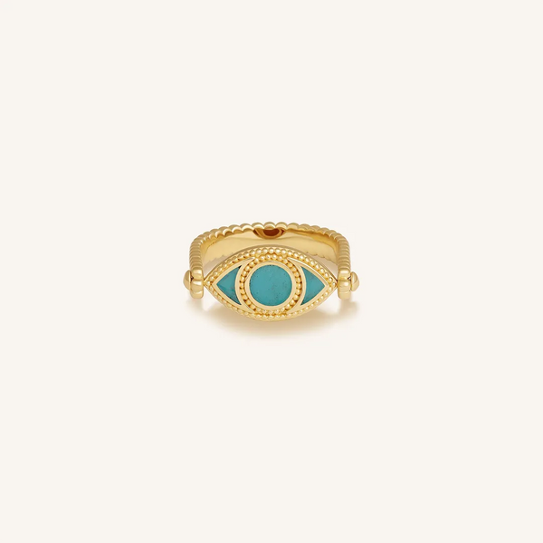 Balance Within Evil Eye Ring