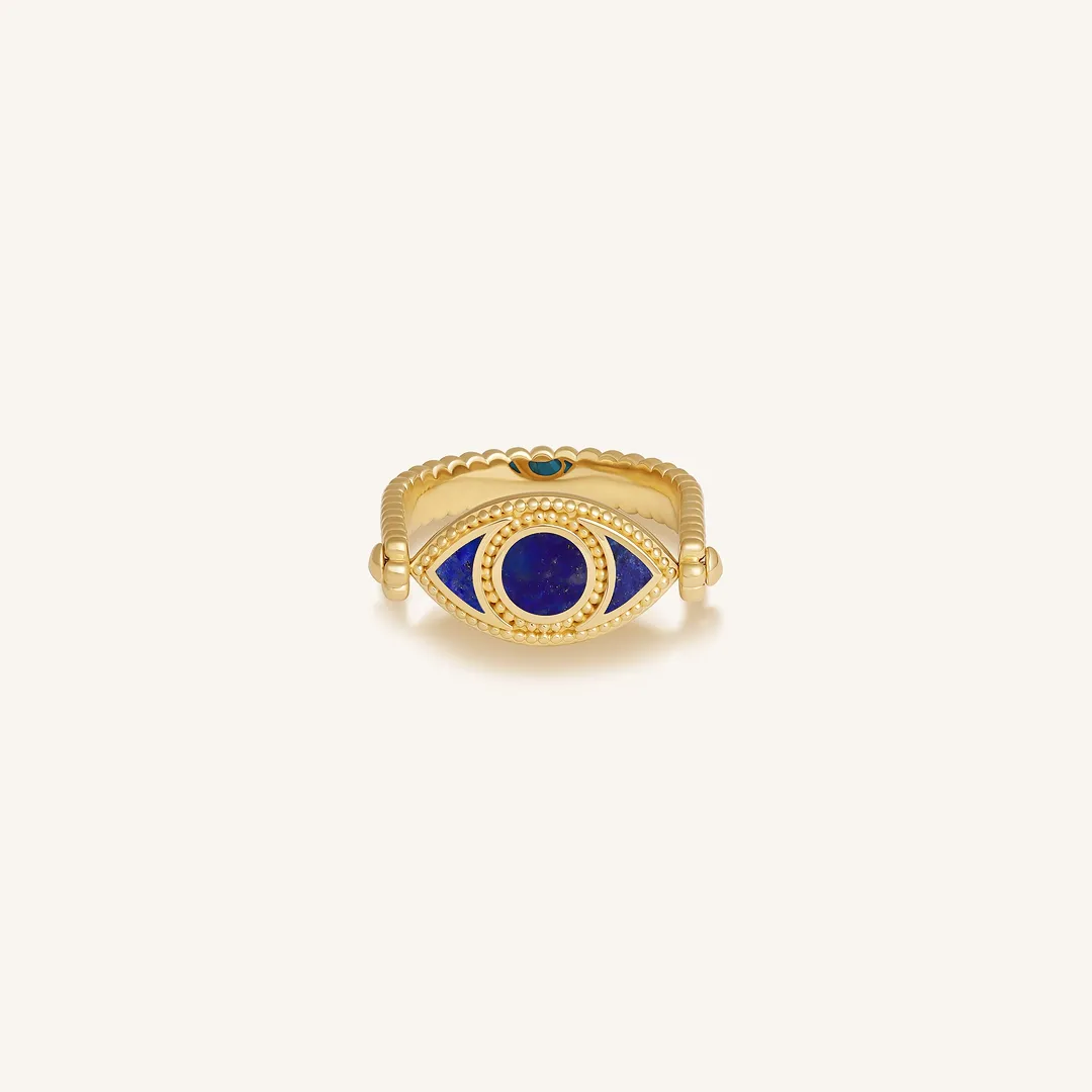 Radiant Tides Multi-Stone Evil Eye Ring