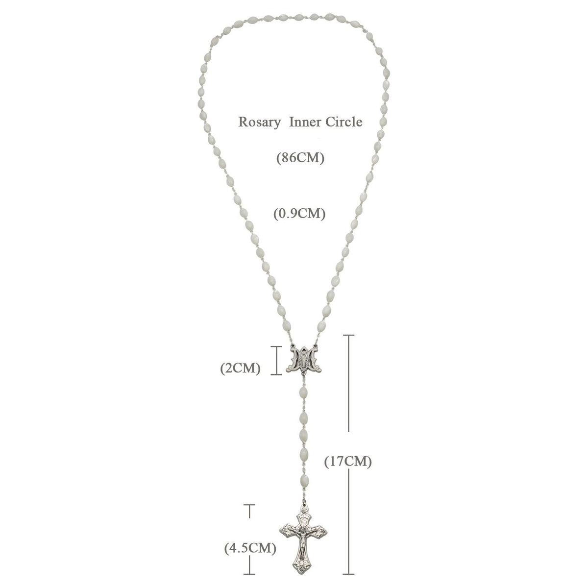 Blessed Virgin Mary Catholic Mother-of-Pearl Rosary