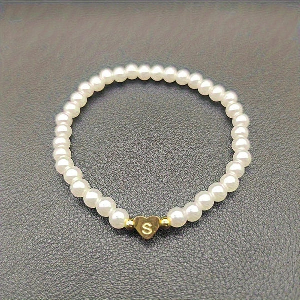 A-Z Pearl Beaded Bracelet