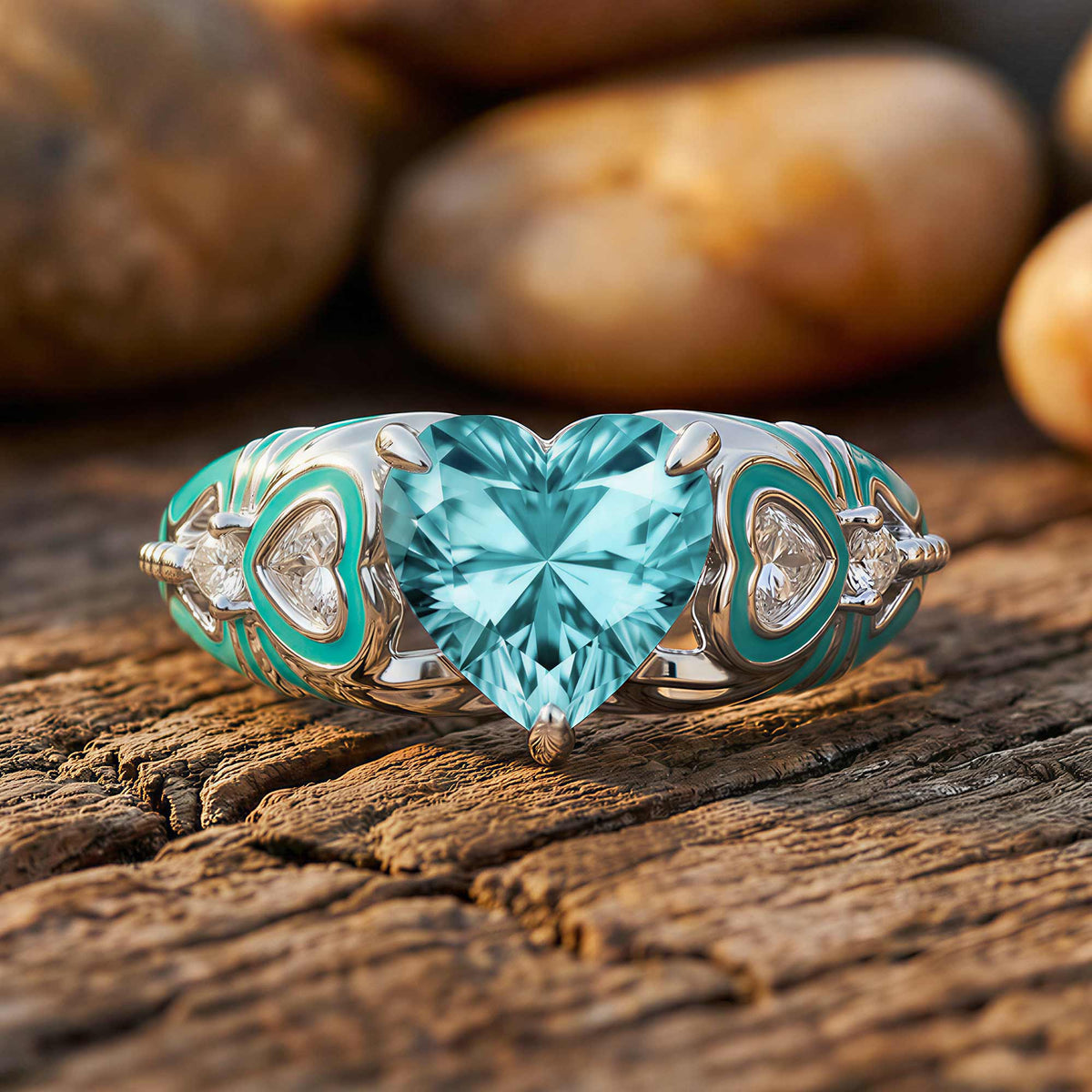 Loyal Heart Ring - Aquamarine