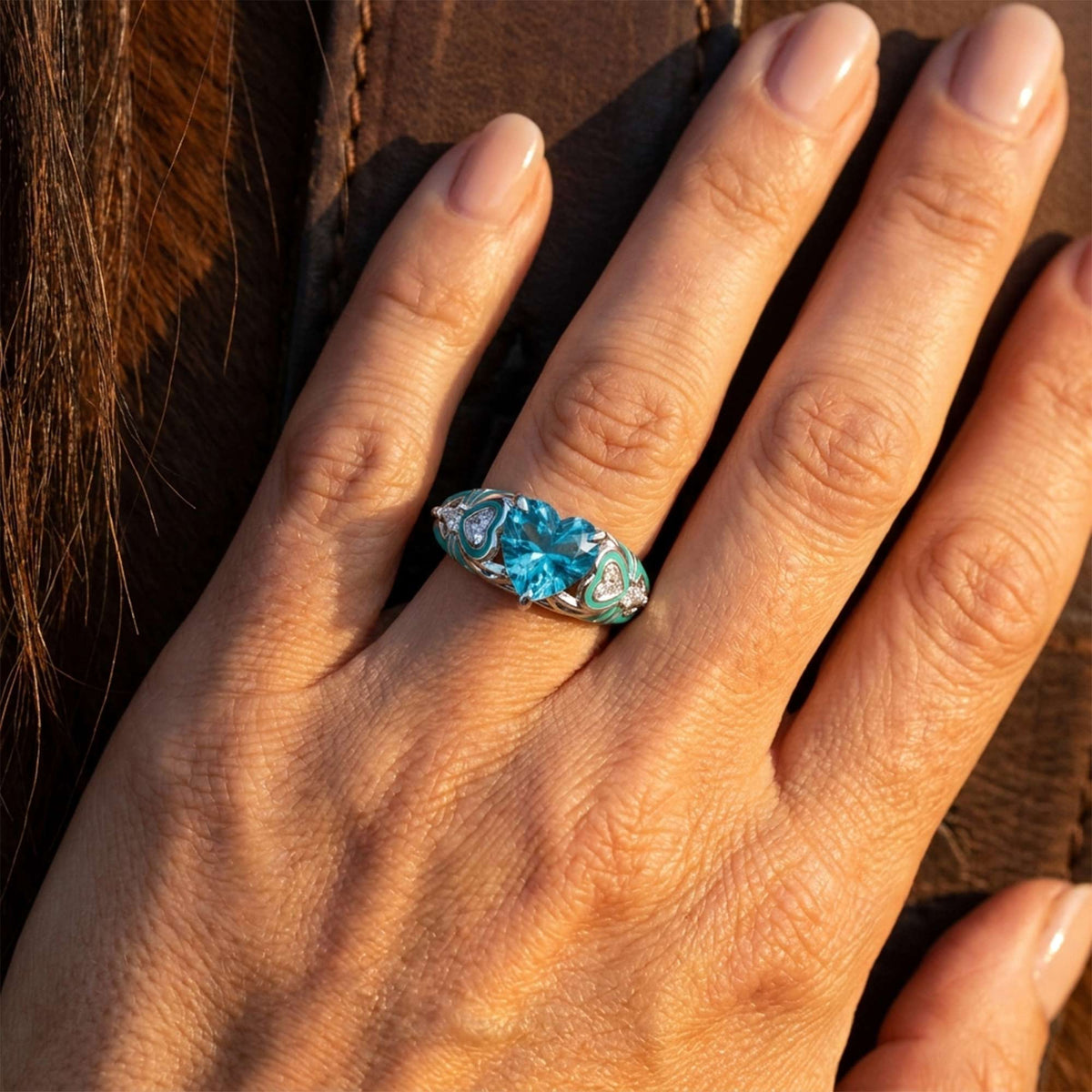 Loyal Heart Ring - Aquamarine