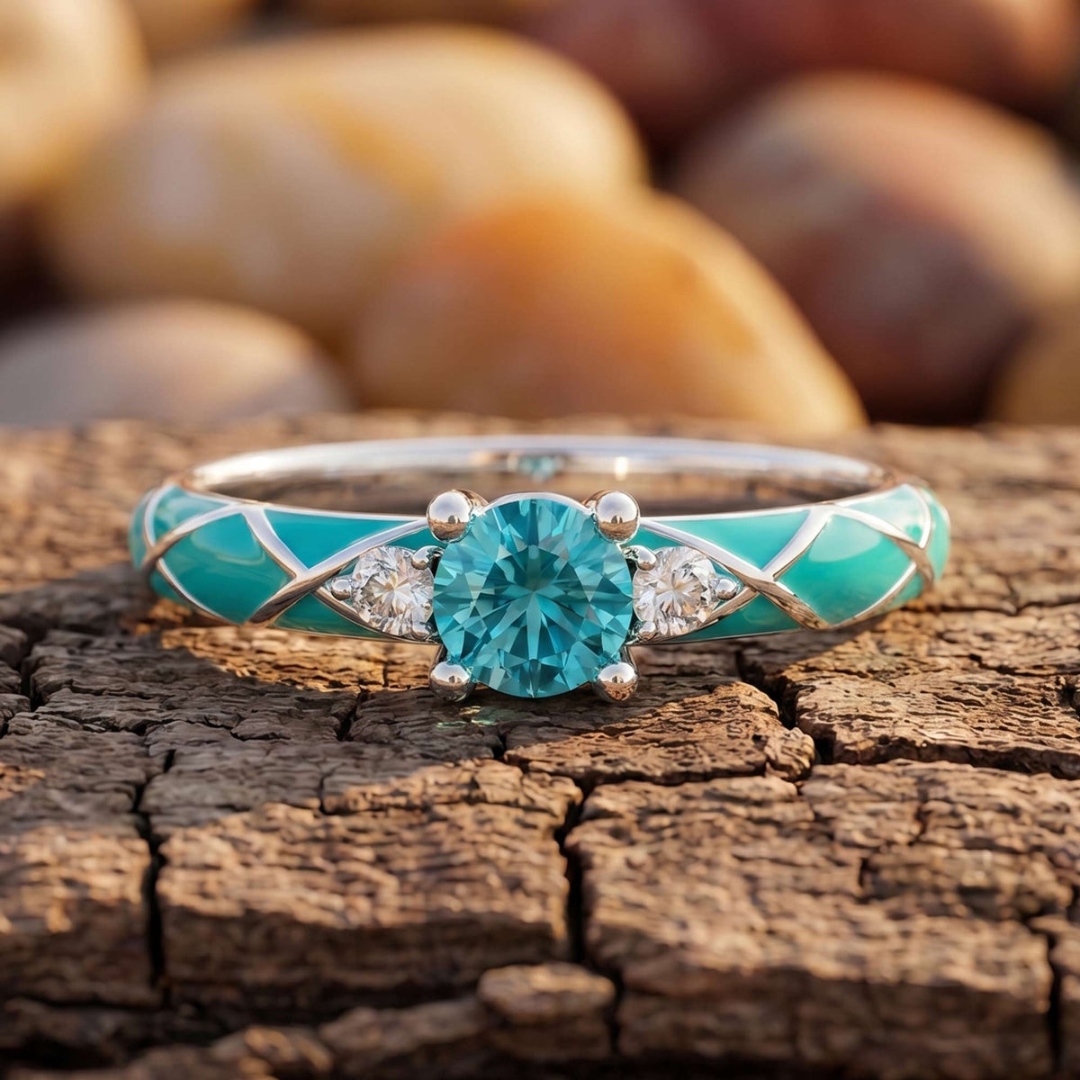 Mirage Coil Ring - Aquamarine