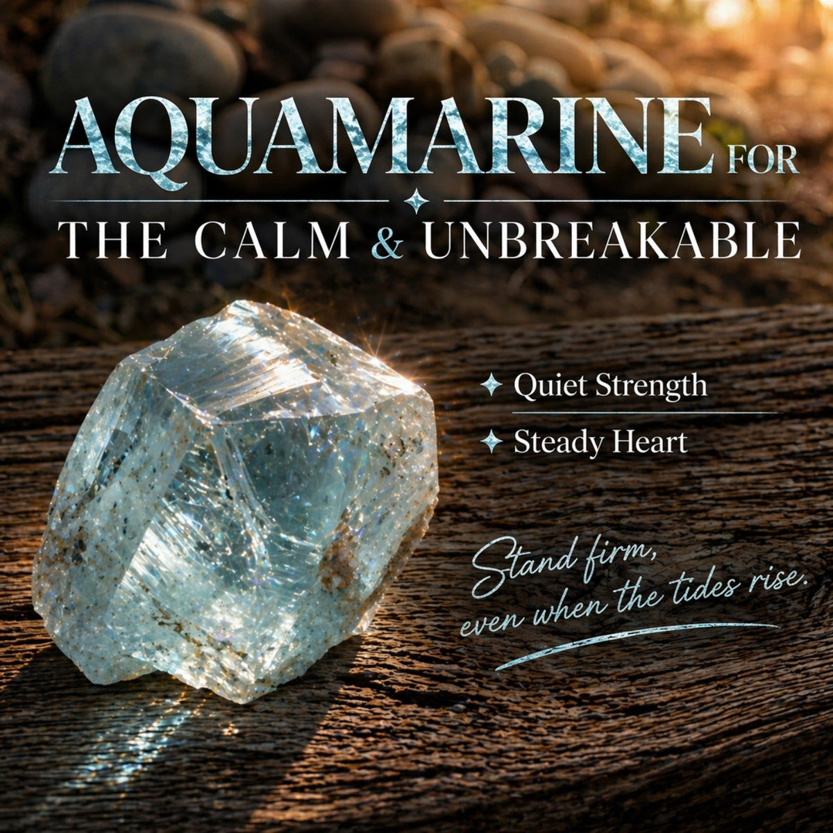 Promise Love Necklace - Aquamarine