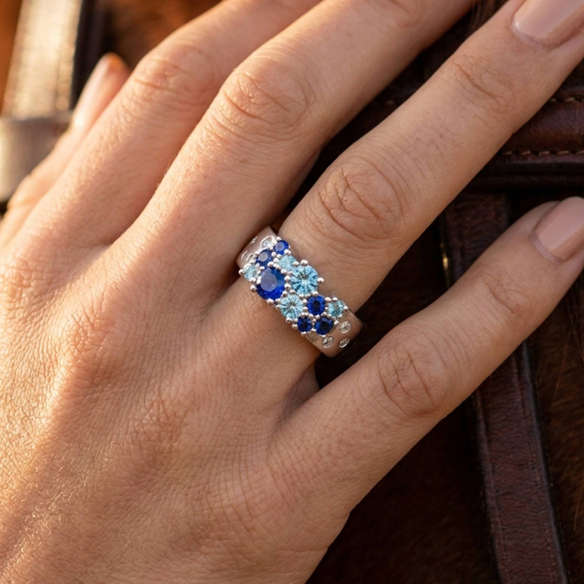 Reef Reverie Ring - Sapphire ＆ Aquamarine