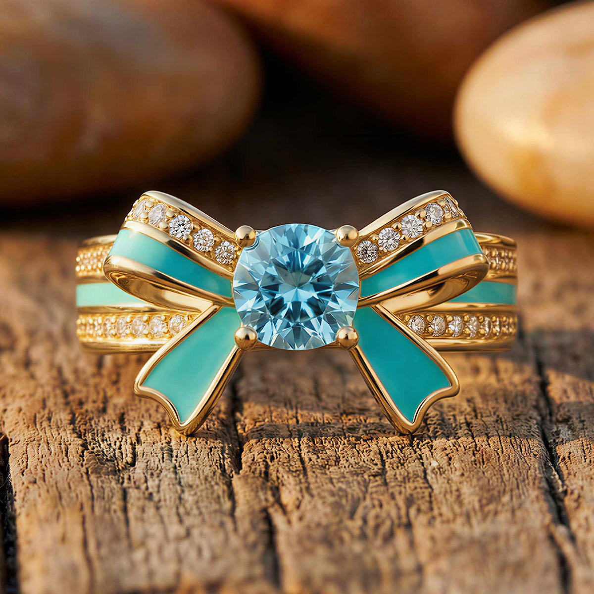 Seamuse Rosette Ring - Aquamarine
