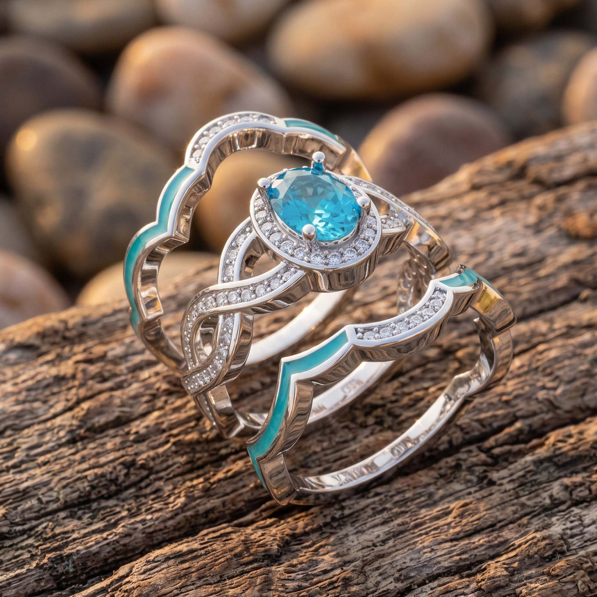 Sunset Canyons Ring - Aquamarine