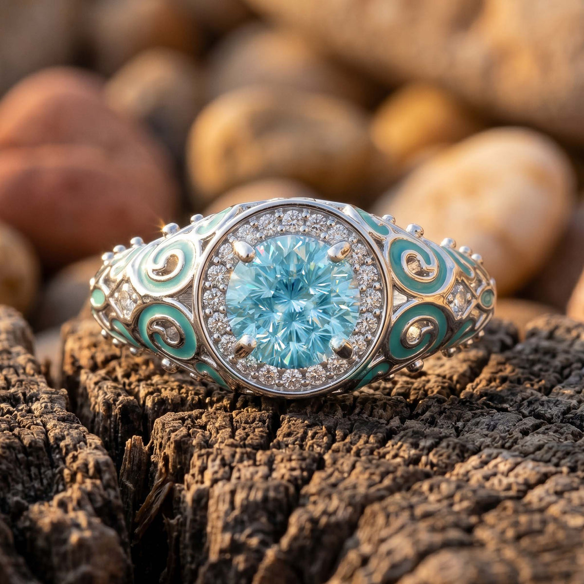 Virel Crest Ring - Aquamarine